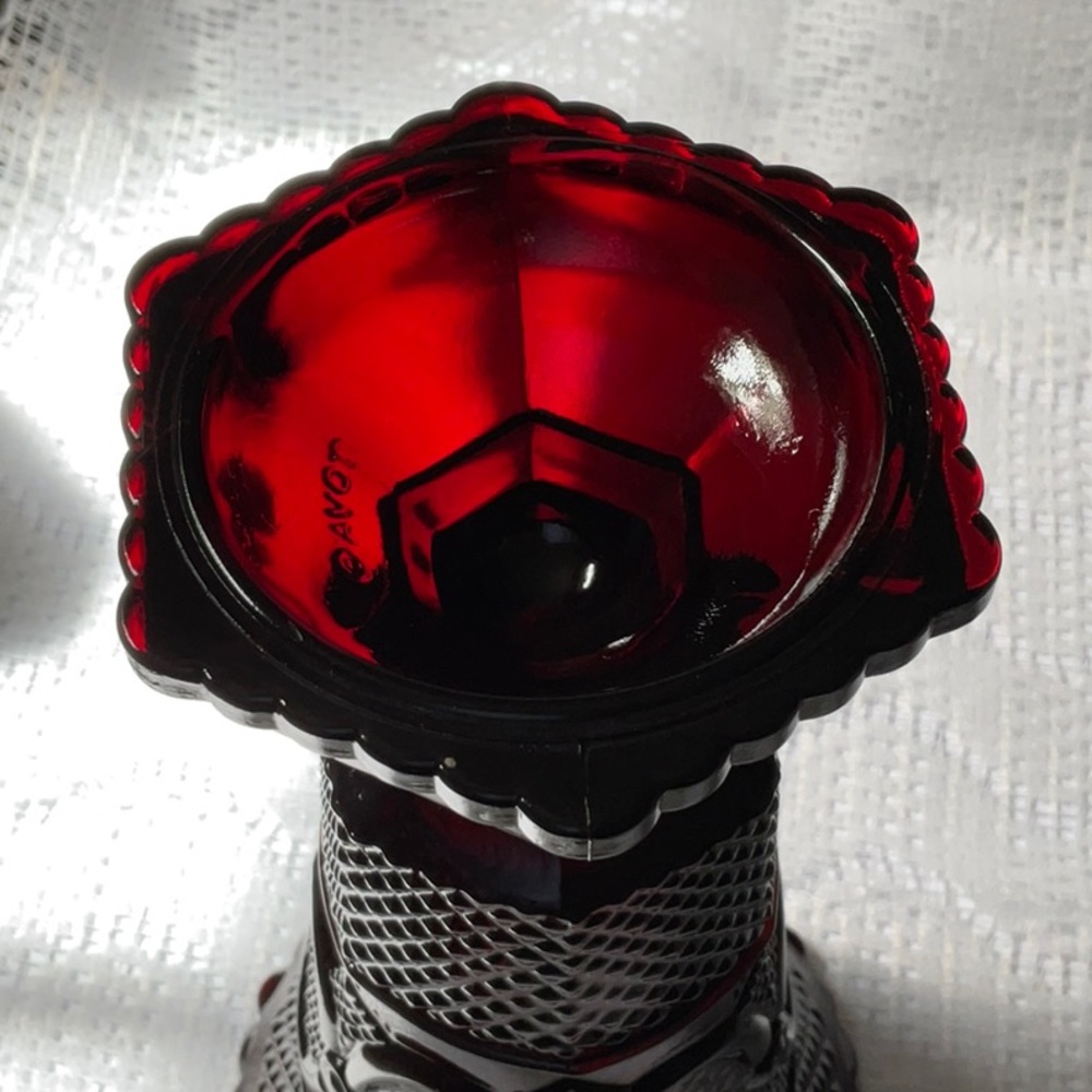 Cape Cod 1876 Ruby Red Glass Vase - Picture 8 of 9